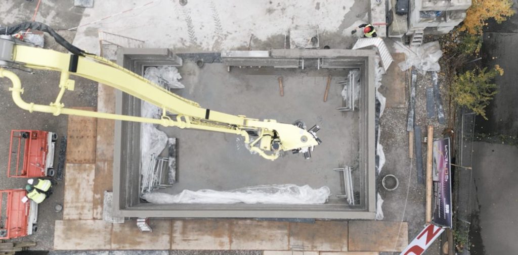 noticias maquinaria Putzmeister y ZÜBLIN se ayudan de la impresión de hormigón en 3D