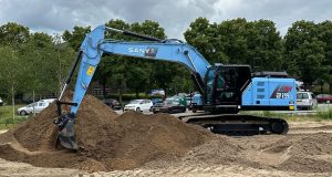noticias maquinaria La Excavadora Eléctrica SY215E de SANY Debuta en Europa