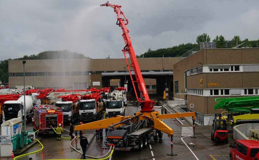 noticias maquinaria Ejercicio de Bomberos de Aichtal en Putzmeister