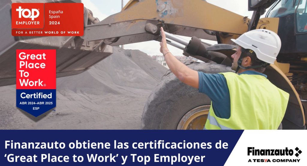 noticias maquinaria Finanzauto obtiene las certificaciones de ‘Great Place to Work’ y Top Employer