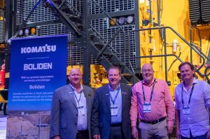 noticias maquinaria Komatsu con Boliden para promover una minería sostenible.