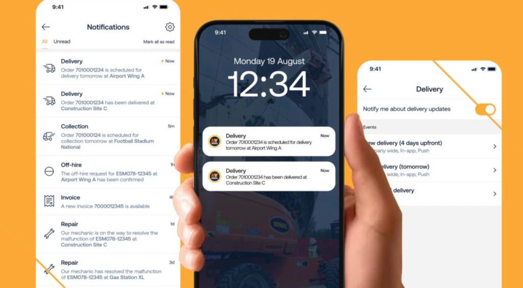 noticias maquinaria Riwal presenta un servicio de notificaciones Push
