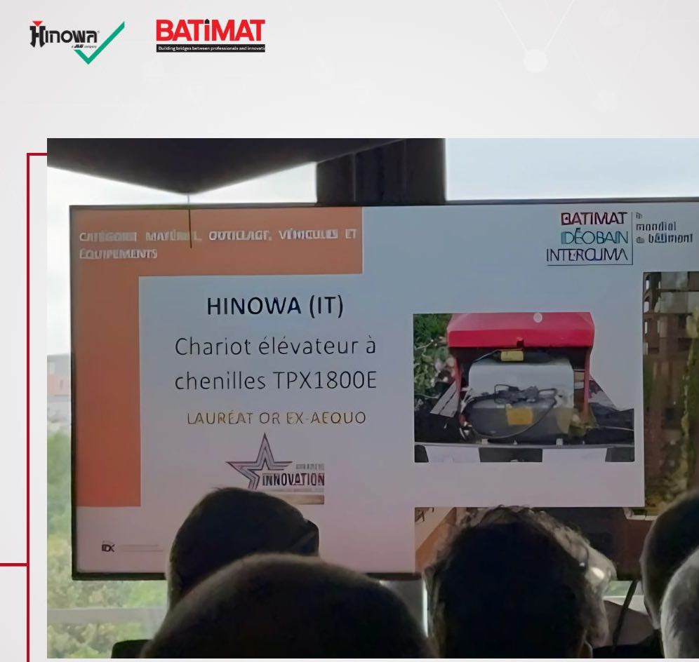 noticias maquinaria Hinowa Spa gana el Premio a la Innovación en BATIMAT 2024-2