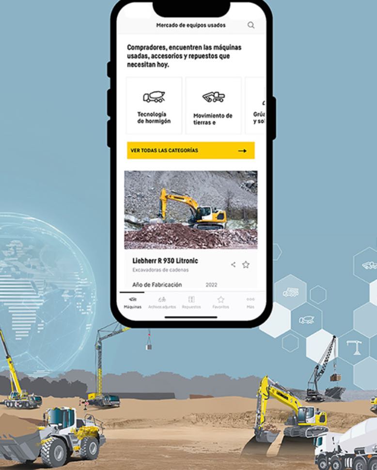 noticias maquinaria Nueva aplicación Liebherr para el sector de maquinaria usada