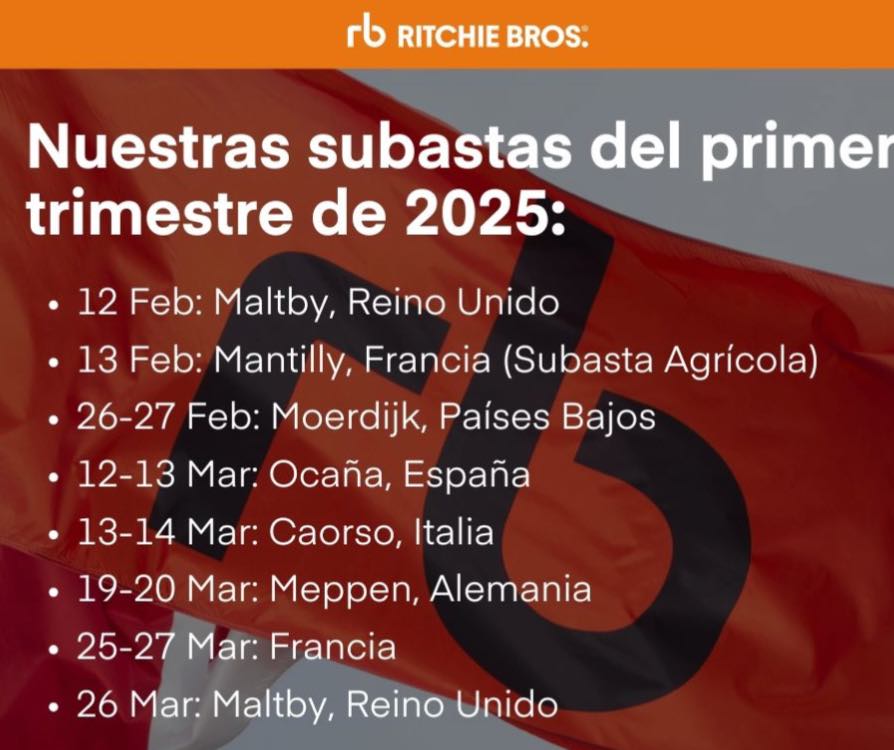 noticias maquinaria Ritchie Bros subastas 2025