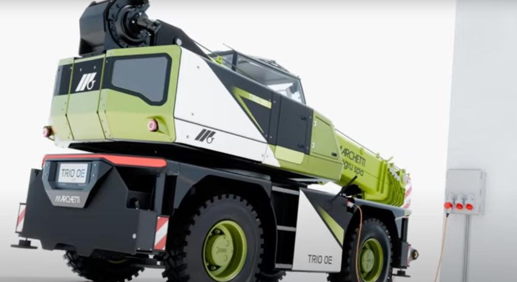 noticias maquinaria Nueva grúa 100% eléctrica de Marchetti en Bauma 2025