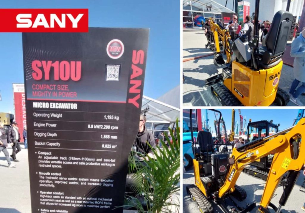 noticias maquinaria La SY10U de SANY ha llegado a Europa