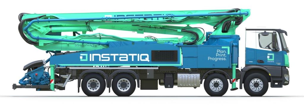 noticias maquinaria impresora 3D móvil INSTATIQ P1 de Putzmeister en bauma
