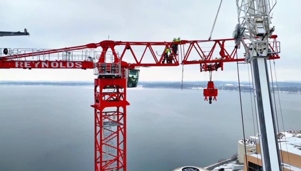 noticIas maquinaria Las grúas torre Potain transforman el skyline de Madison