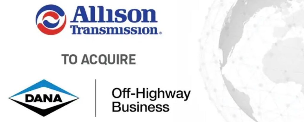noticIas maquinaria Allison Transmission adquiere el negocio Off-Highway de Dana