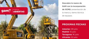 noticIas maqUinaria GAM Soluciones en julio con jornadas de puertas abiertas con XCMG