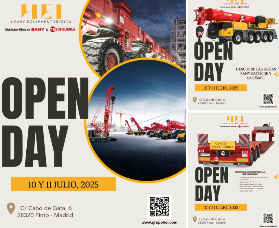 noticIas maquinaria Heavy Equipment Ibérica celebra su OpenDay junto a SANY