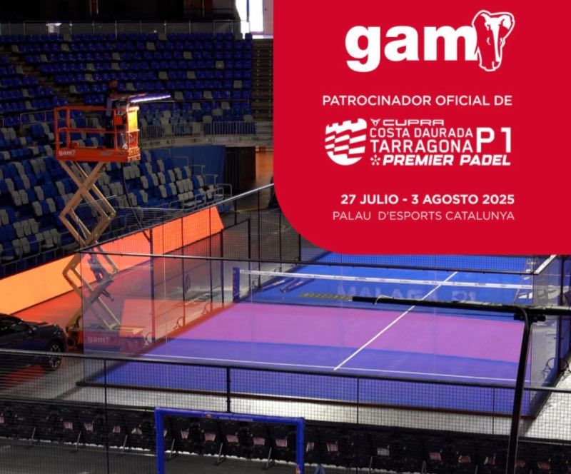 noticias maquinaria GAM Soluciones, patrocinador oficial del Tarragona Premier Padel P1