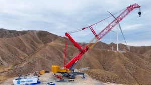 noticias maquinaria La grúa SANY SAC40000T en un parque eólico de 100 MW en China
