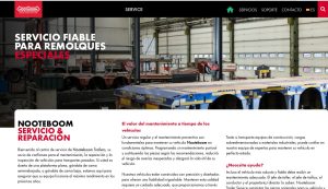 noticias maquinaria Nooteboom Service lanza su nuevo sitio web
