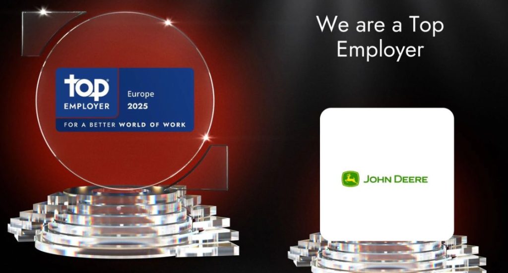 noticIas maquinaria John Deere, reconocido como uno de los mejores empleadores también en Europa