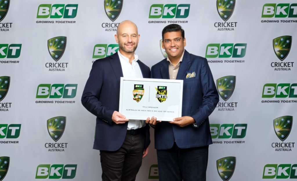 noticias maquinaria BKT patrocinador de la serie masculina ODI y T20