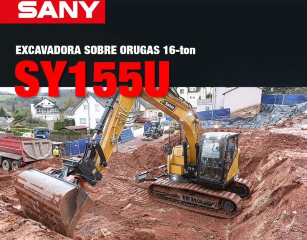 noticias maquinaria Potencia y productividad con la excavadora SANY SY155U