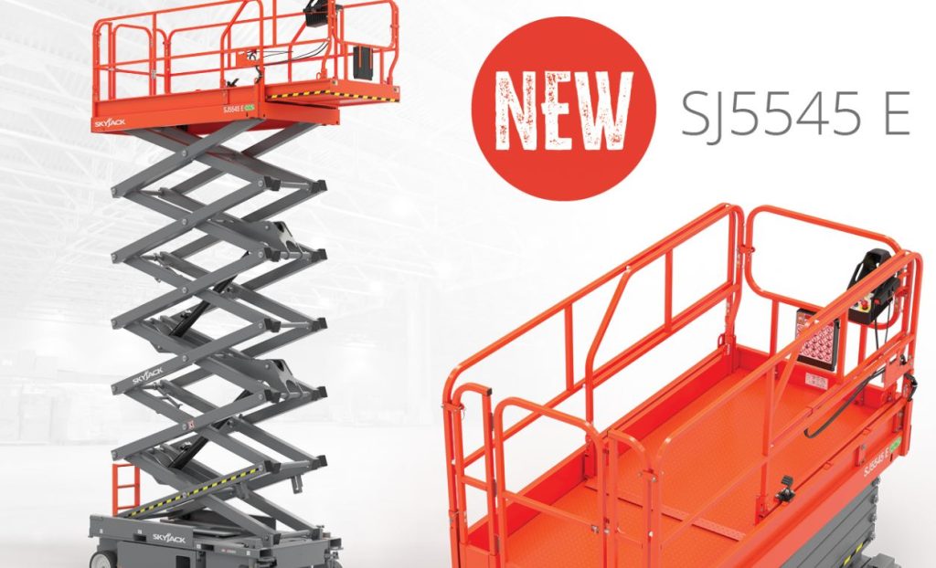 noticias maquinaria Skyjack lanza la nueva plataforma de tijera eléctrica SJ5545 E