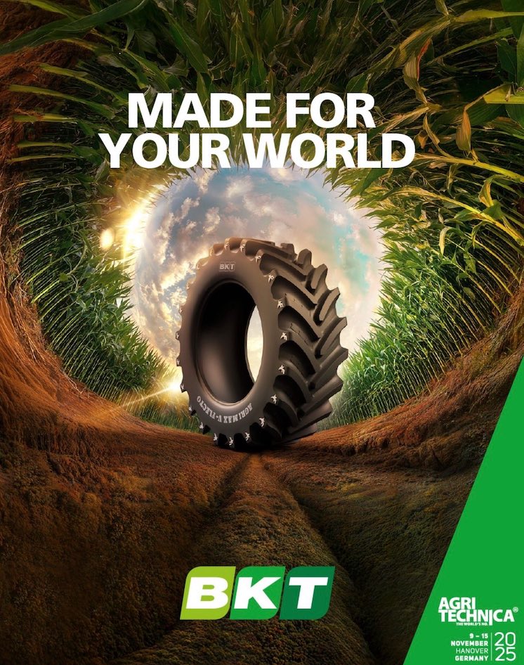 noticias maquinaria BKT Tires llevará la innovación al siguiente nivel en Agritechnica 2025