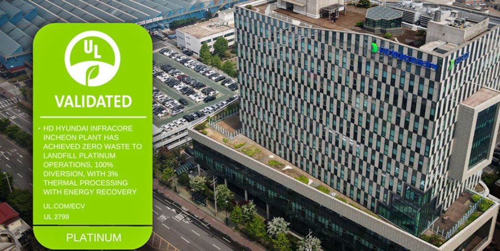 HD Hyundai Infracore con certificación Platino de Cero Residuos Noticias Maquinaria