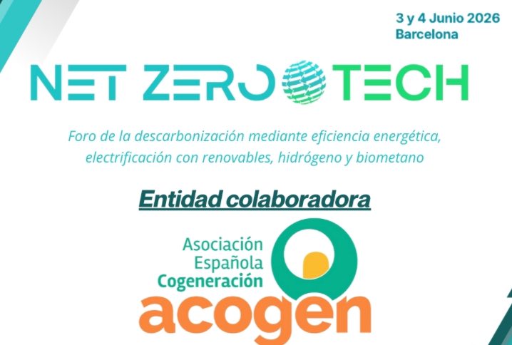 ACOGEN renueva su colaboración con Net Zero Tech 2026 Noticias Maquinaria