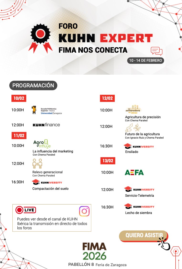 KUHN programa del Foro KUHN EXPERT_ “FIMA nos conecta” Noticias Maquinaria