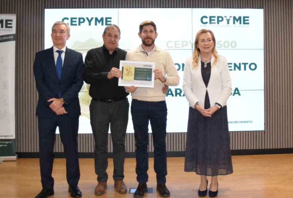 Clavería Servicios reconocida por CEPYME Aragón noticias maquinaria