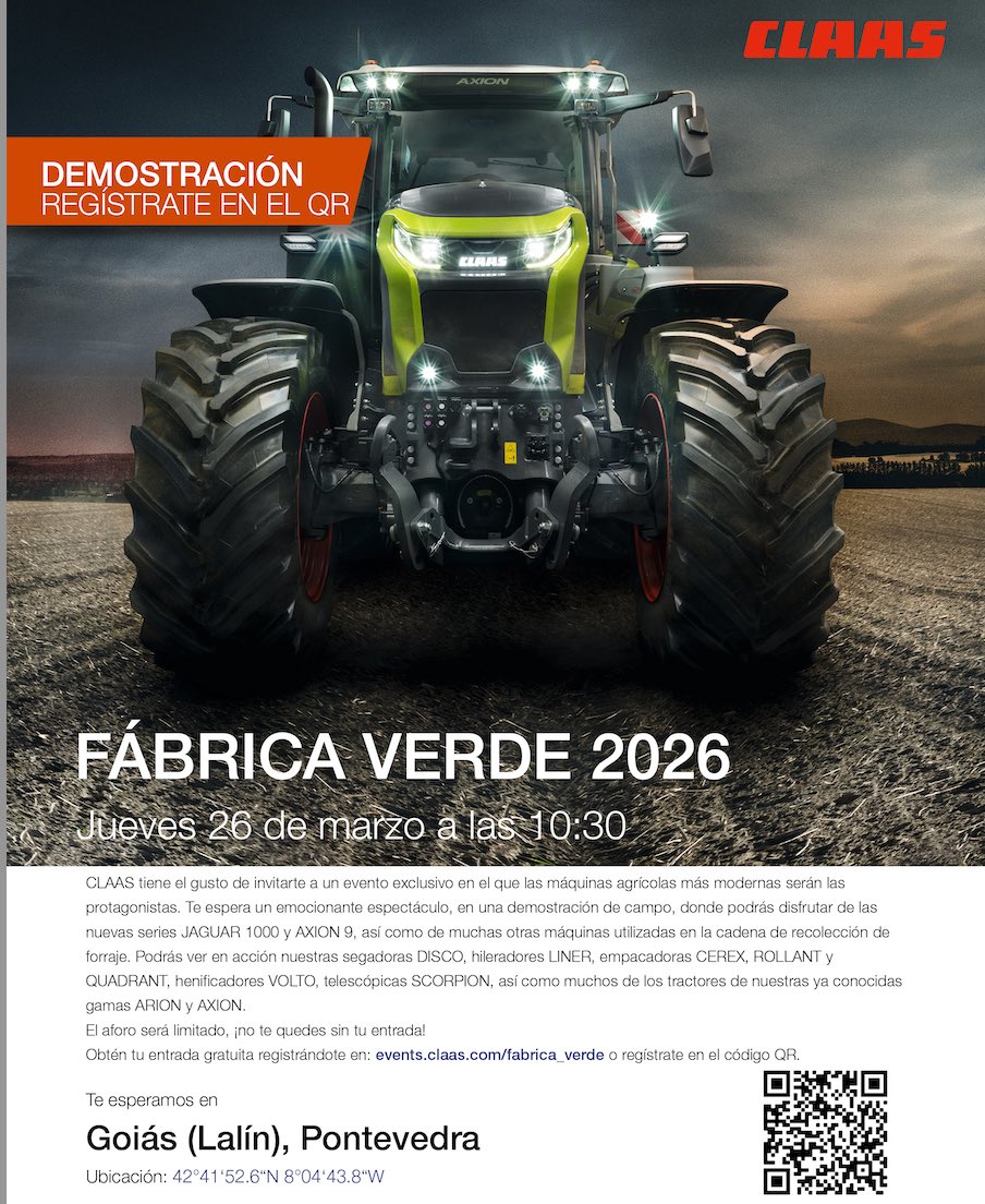 CLAAS celebrará Fábrica Verde 2026 el próximo día 26 de marzo noticias maquinaria