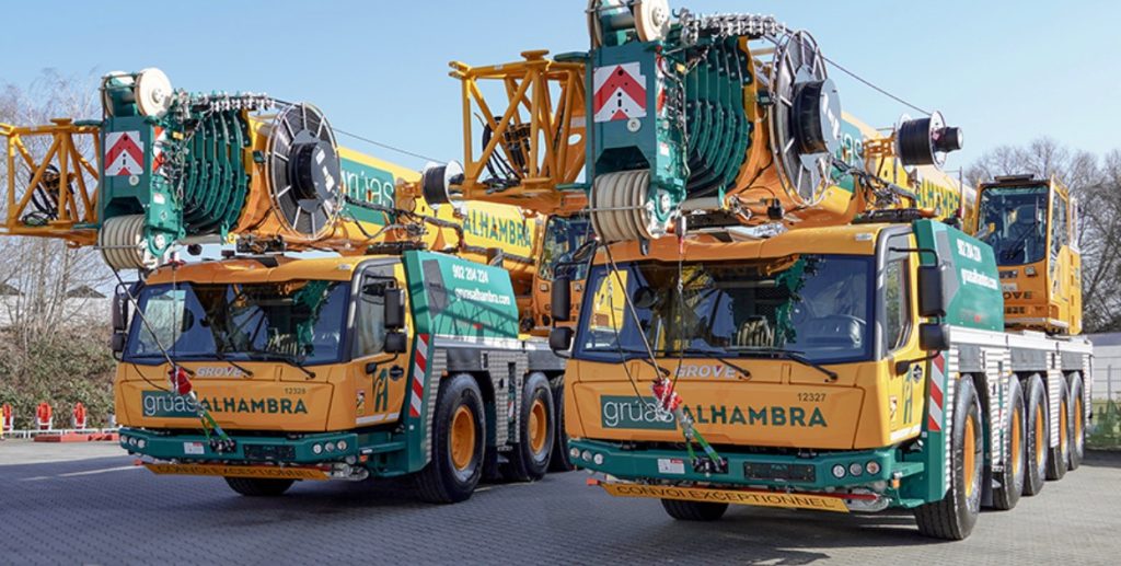 Grúas Alhambra incorpora grúas Grove GMK5120L noticias maquinaria