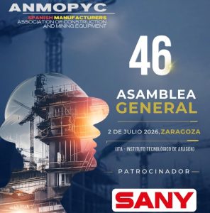 SANY patrocina la Asamblea General de ANMOPYC 2026 noticias maquinaria