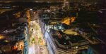 Grúas Sánchez en la Gran Vía con una Liebherr LTM 1300-6.3