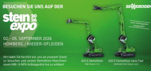 SENNEBOGEN en Steinexpo 2026 con excavadoras de demolición noticias maquinaria