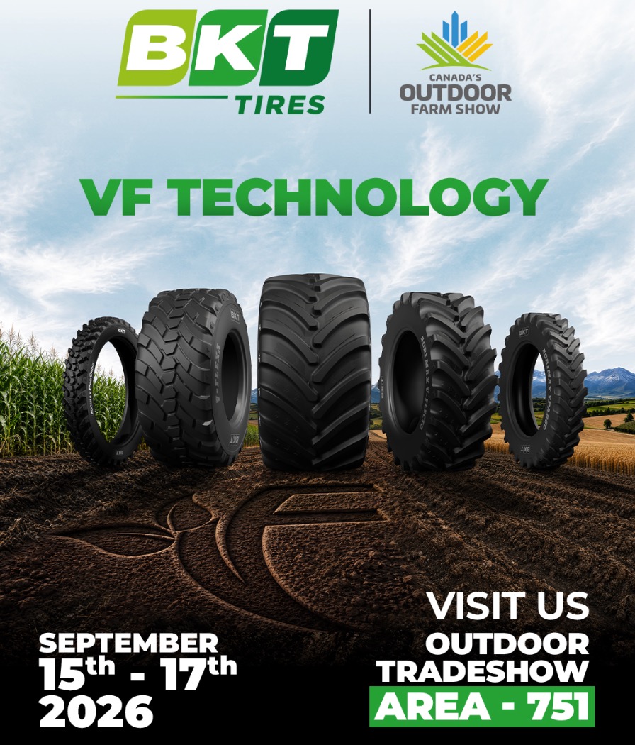 BKT presenta sus neumáticos VF en la Canada’s Outdoor Farm Show 2026 noticias maquinaria