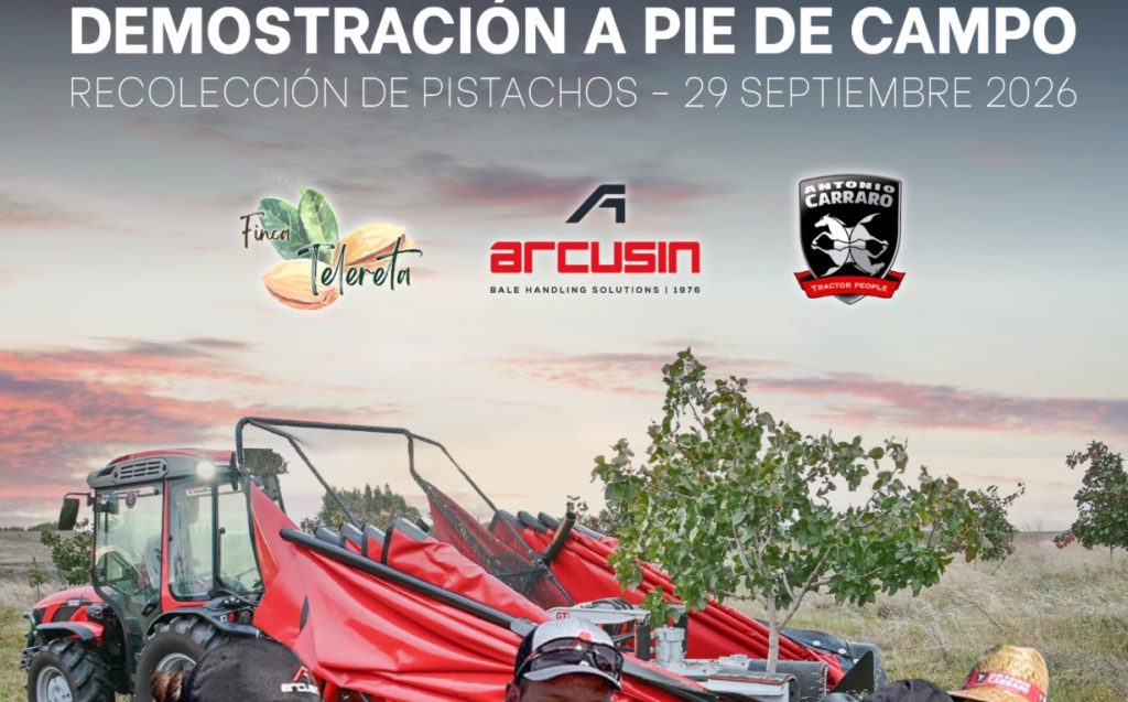 DEMO de Arcusin y Antonio Carraro sobre recolección de pistacho noticias maquinaria