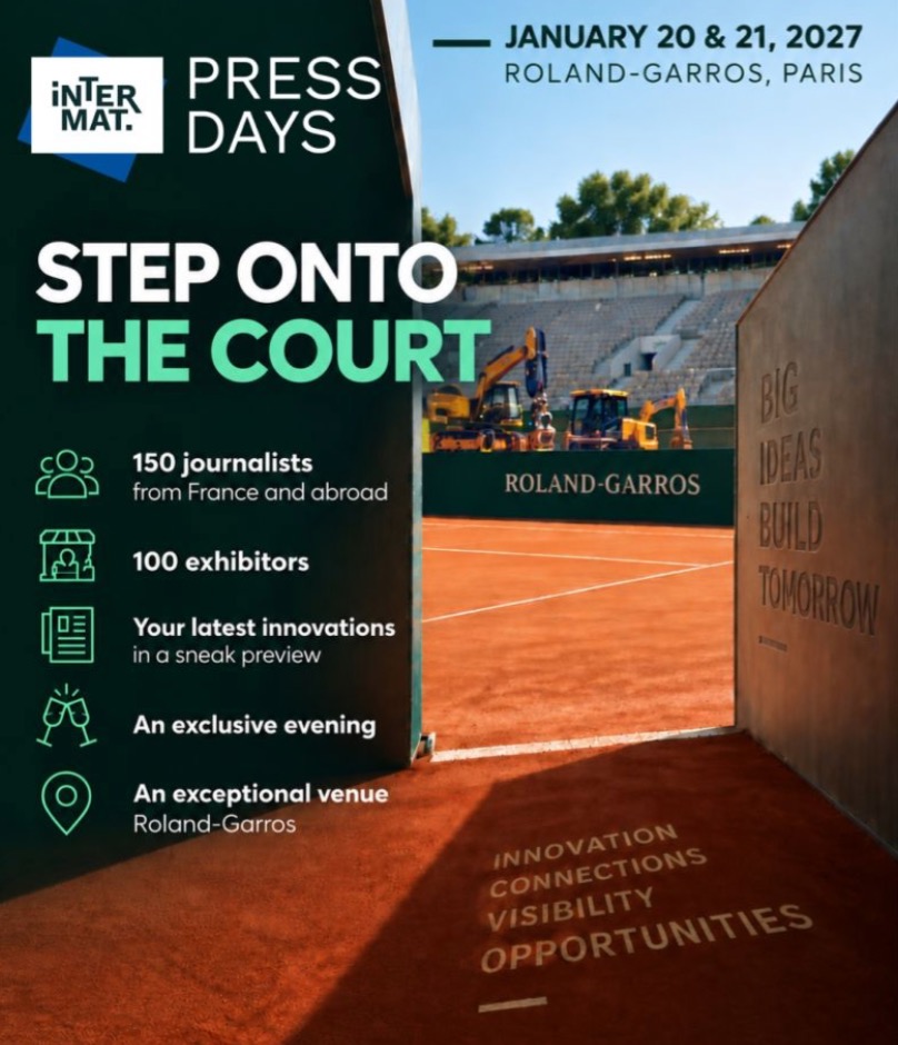 INTERMAT 2027 celebrará sus Press Days en Roland-Garros noticias maquinaria