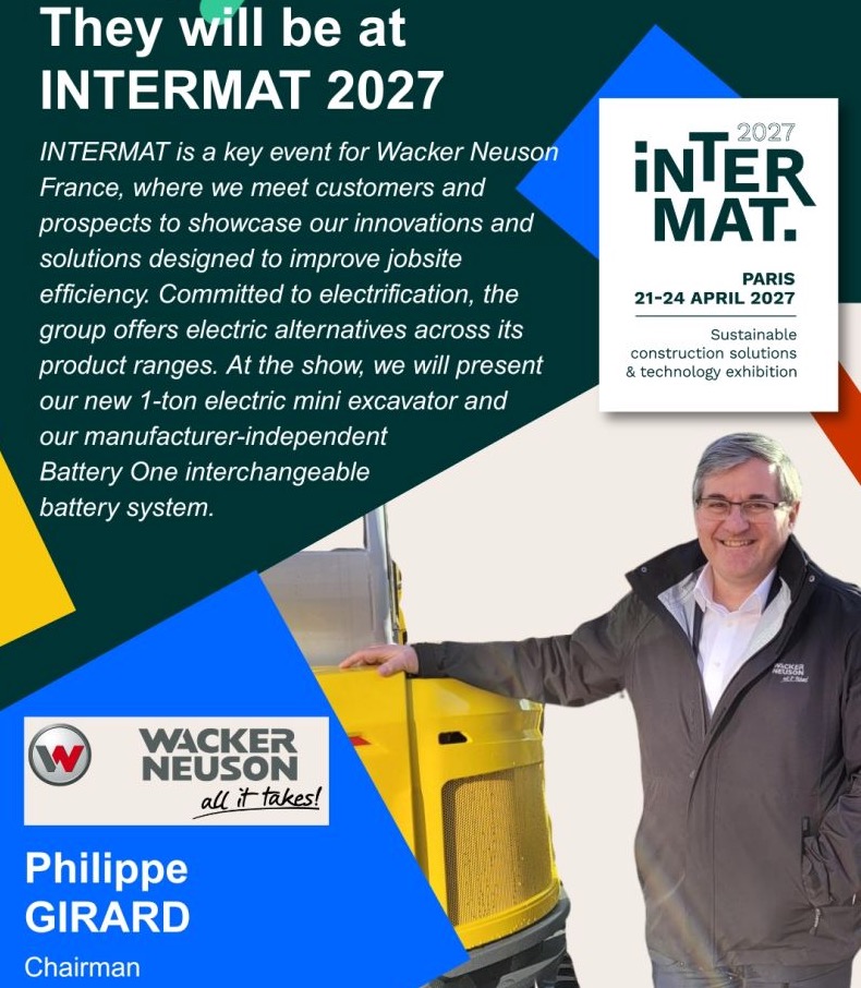 Wacker Neuson prepara su participación en INTERMAT París 2027 noticias maquinaria