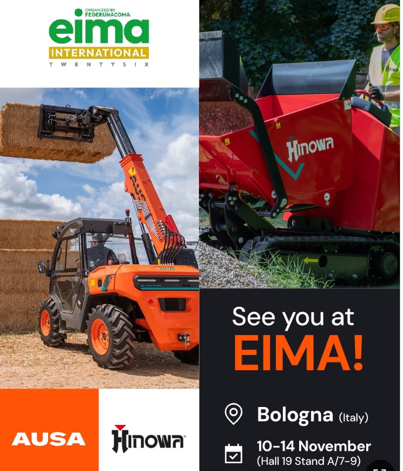 AUSA e Hinowa presentarán sus últimas soluciones en EIMA International noticias maquinaria