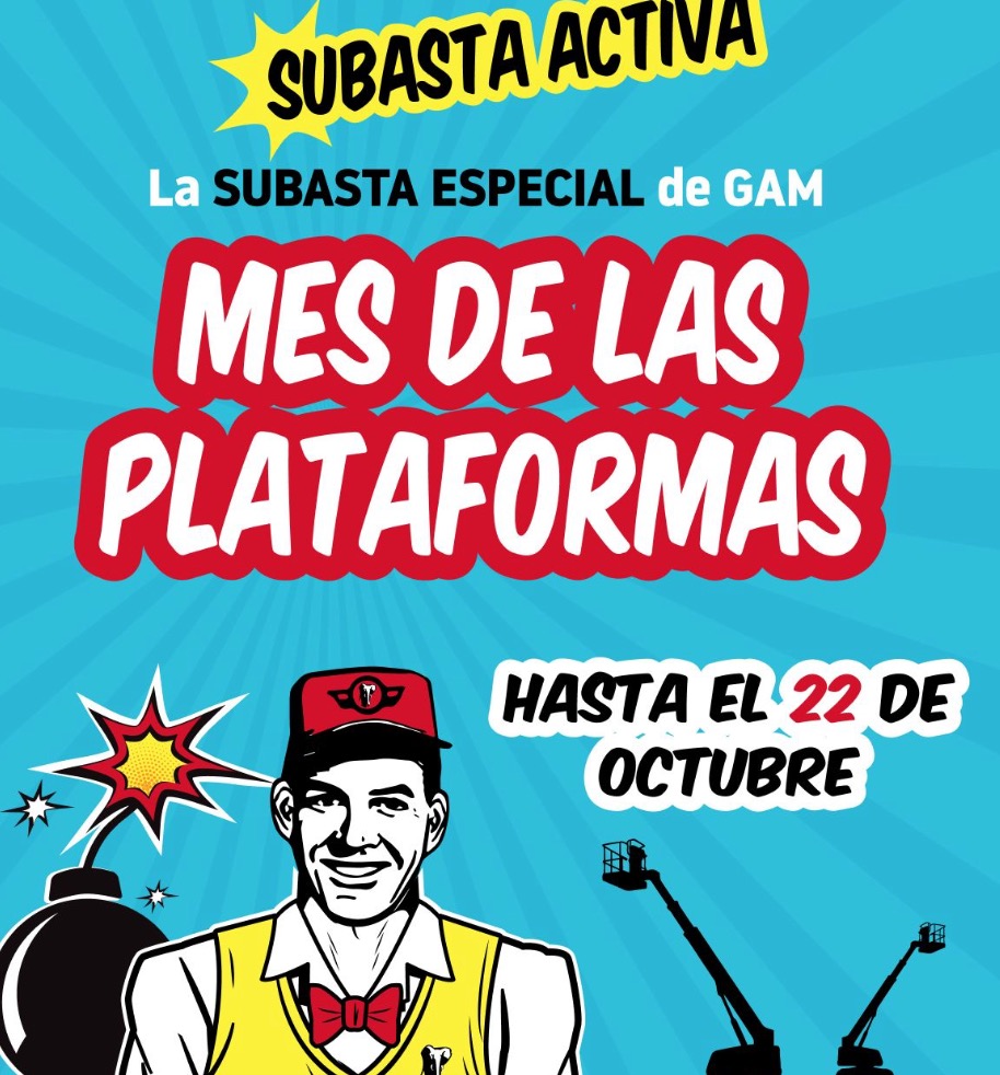 GAM lanza una subasta online de plataformas elevadoras de ocasión noticias maquinaria
